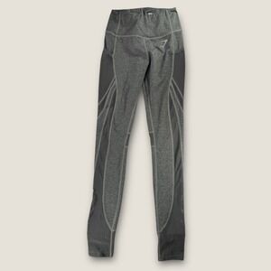 Gymshark Leggings Women's XS Grey Mesh Panel Running Dry Moisture Wicking